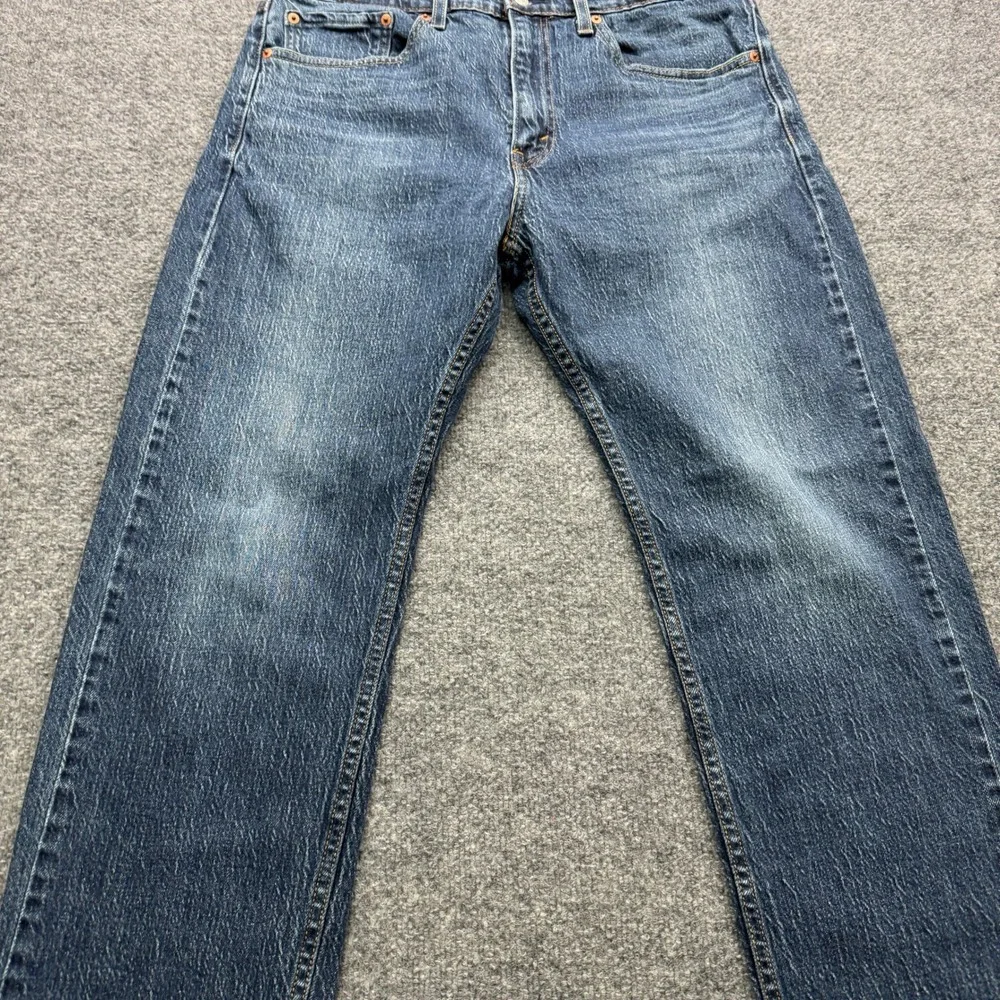 Levi's 505 Regular Fit‎ Jeans Mens 34x30 Blue Medium Wash Denim Workwear